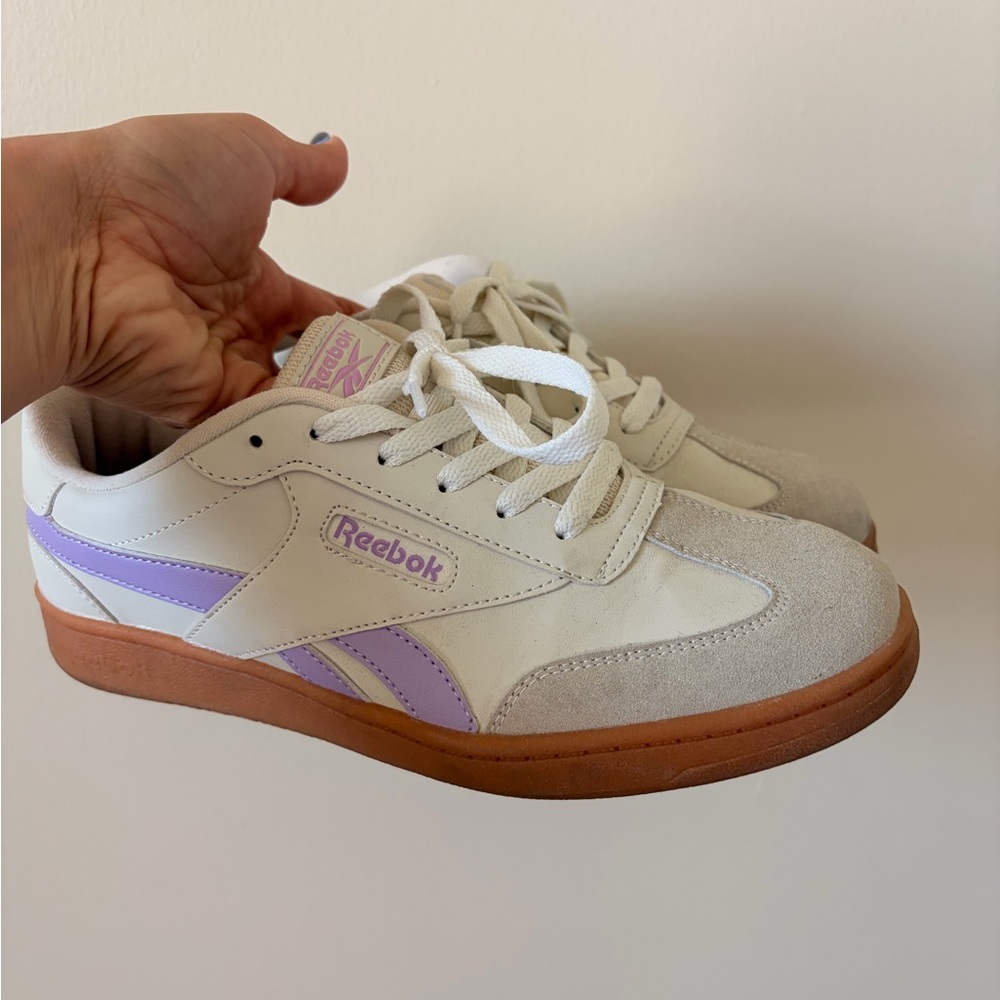 Reebok Women's Sneakers in Cream and Purple